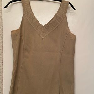 Etcetera tan knit top - M